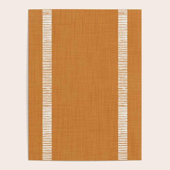 Modern Boho Serenity Stripes Caramel Brown Poster Gallery Image 4