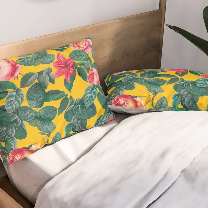 Summer Botanical Pattern Pillow Sham Gallery Image 2