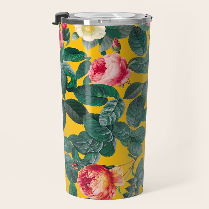 Summer Botanical Pattern Travel Mug Gallery Image 3