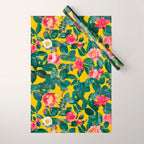 Summer Botanical Pattern Wrapping Paper Gallery Image 1