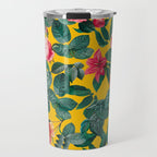 Summer Botanical Pattern Travel Mug Gallery Image 1