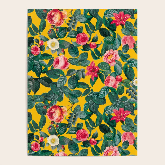Summer Botanical Pattern Poster Gallery Image 1
