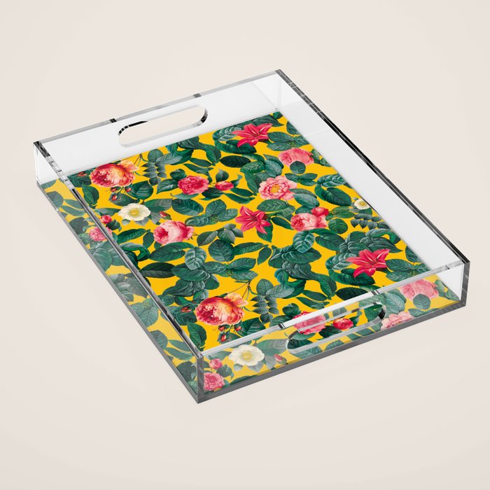Summer Botanical Pattern Acrylic Tray Gallery Image 1