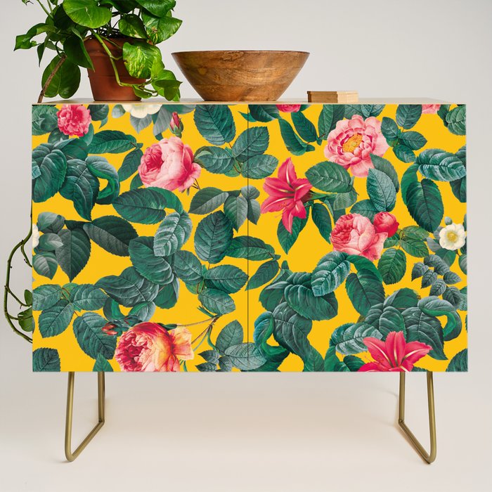 Summer Botanical Pattern Credenza Gallery Image 1
