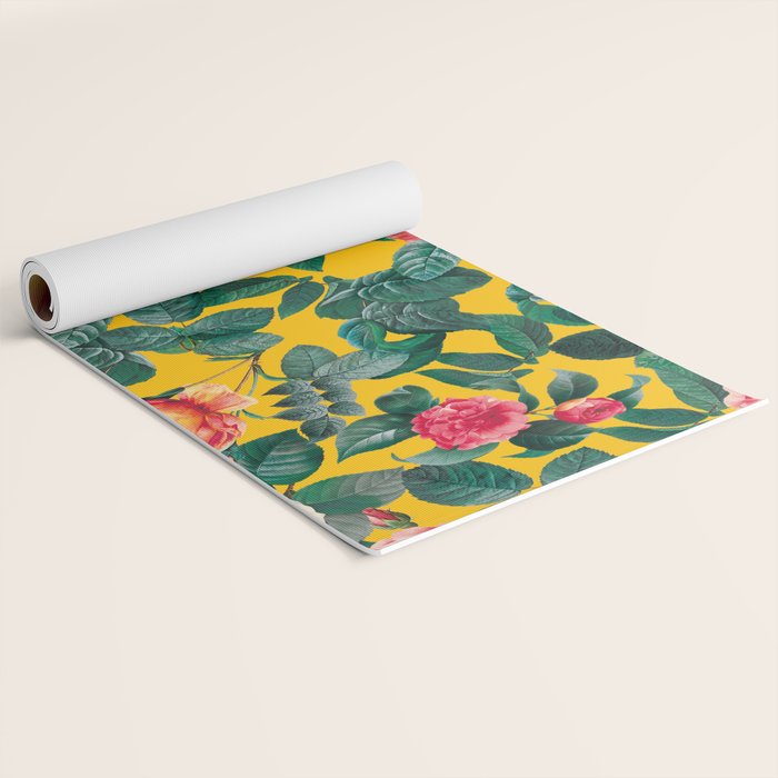 Summer Botanical Pattern Yoga Mat Gallery Image 2