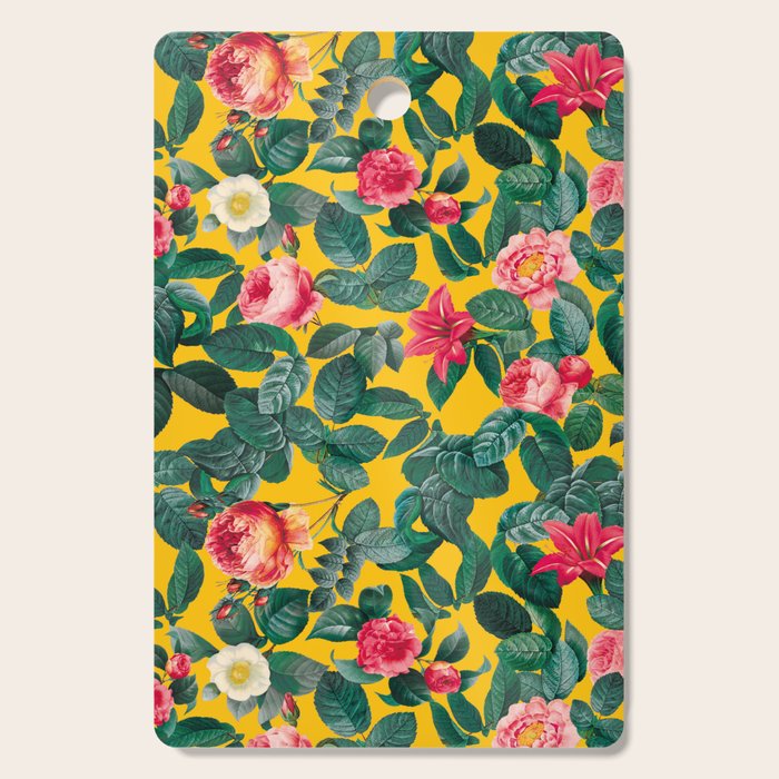 Summer Botanical Pattern Cutting Board Gallery Image 1