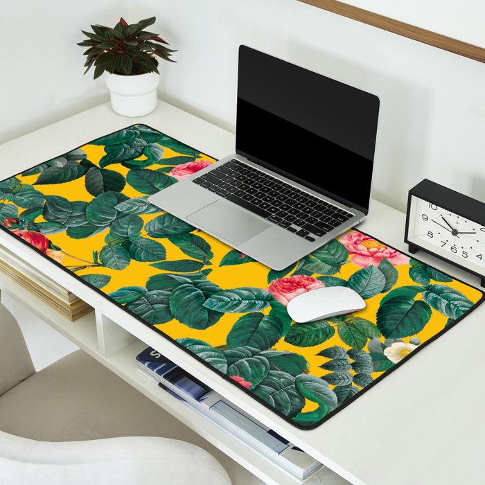 Summer Botanical Pattern Desk Mat Gallery Image 2