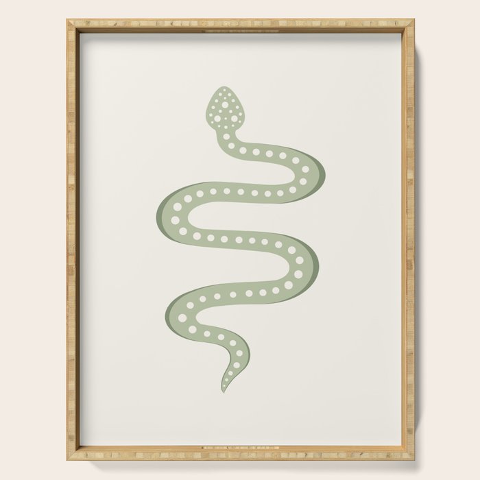 Minimal Snake XXXIV Serving Tray Gallery Image 1