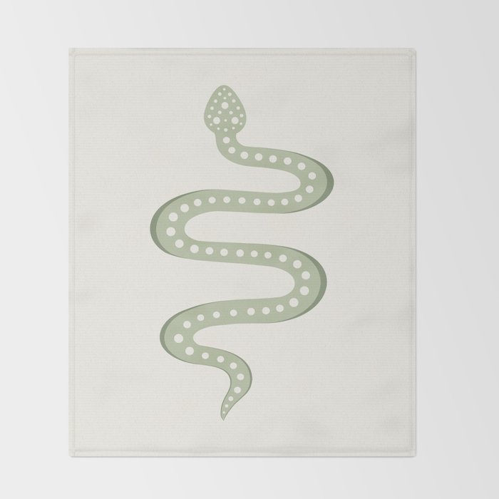 Minimal Snake XXXIV Throw Blanket Gallery Image 2
