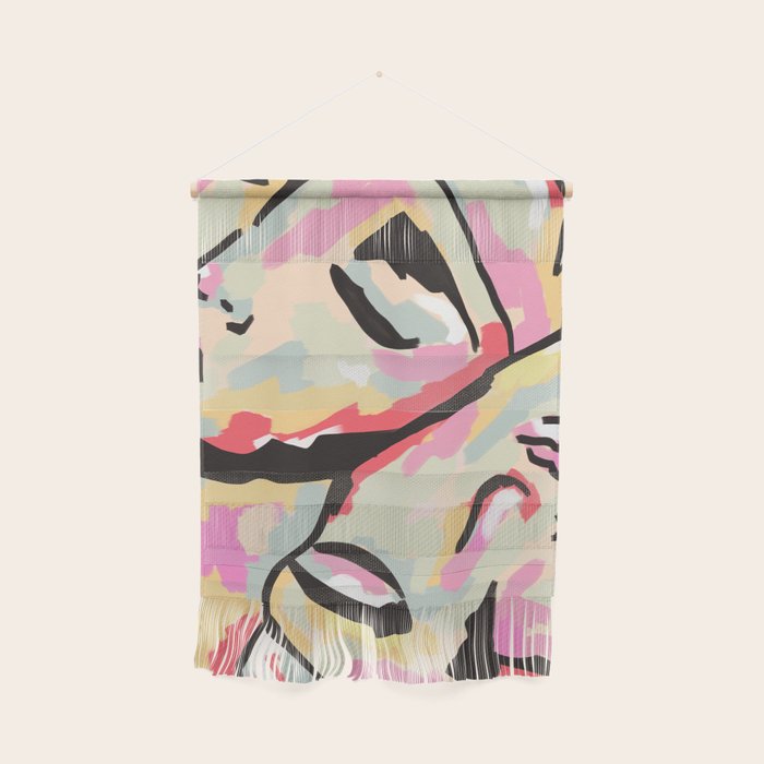 Emotional Orientation, Abstract Face Line Art Drawing Sketch, Mental Wellness Eclectic Painting, Bohemian Positivity Good Vibes Growth Peace Wall Hanging Gallery Image 1