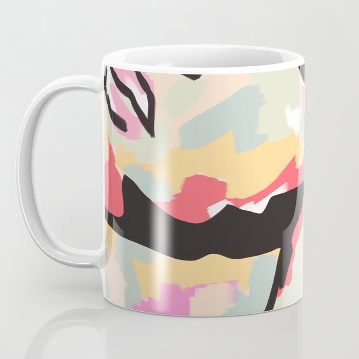 Emotional Orientation, Abstract Face Line Art Drawing Sketch, Mental Wellness Eclectic Painting, Bohemian Positivity Good Vibes Growth Peace Coffee Mug Gallery Image 3