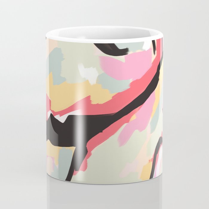 Emotional Orientation, Abstract Face Line Art Drawing Sketch, Mental Wellness Eclectic Painting, Bohemian Positivity Good Vibes Growth Peace Coffee Mug Gallery Image 4