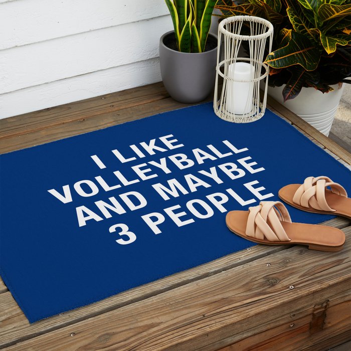 I LIKE VOLLEYBALL AND MAYBE 3 PEOPLE Outdoor Rug Gallery Image 2