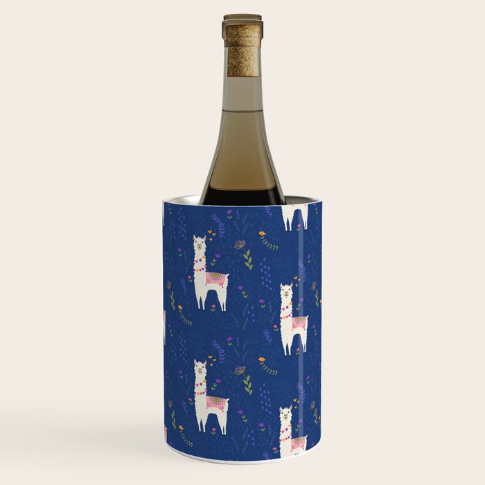 Llama on Blue Wine Chiller Gallery Image 1