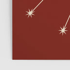 Taurus Zodiac Star Constellation Line Art Ruby Red Poster Gallery Image 3