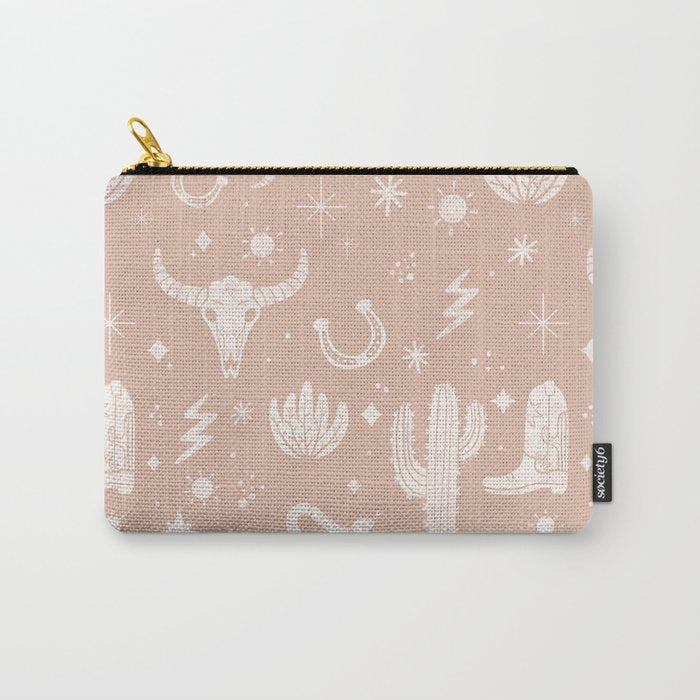 Cowboy Western Boho Earthy Pattern Carry All Pouch Gallery Image 1