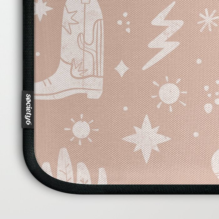 Cowboy Western Boho Earthy Pattern Laptop Sleeve Gallery Image 3