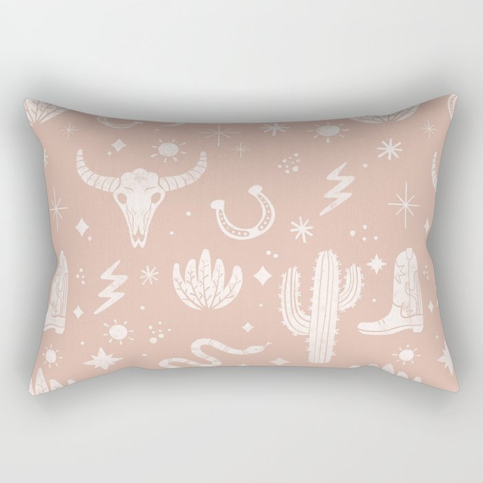 Cowboy Western Boho Earthy Pattern Rectangular Pillow Gallery Image 2
