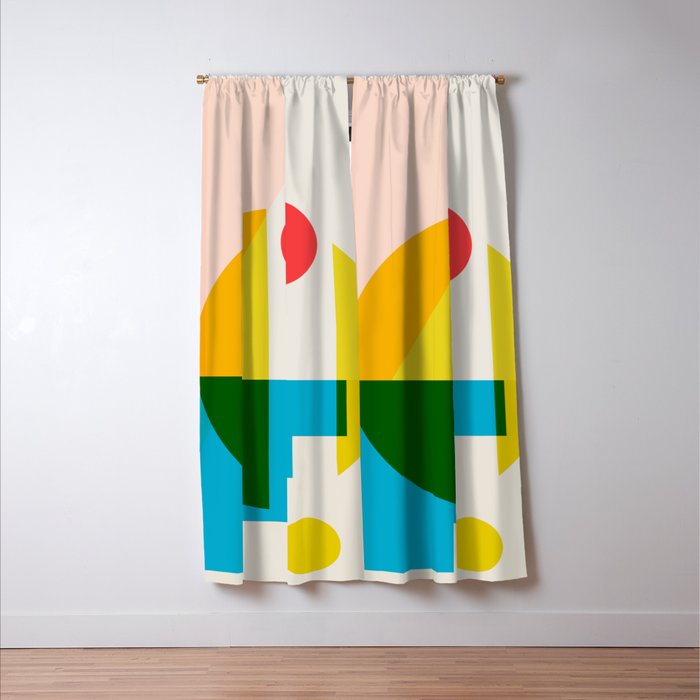 geometric abstract 8 Window Curtain Gallery Image 3