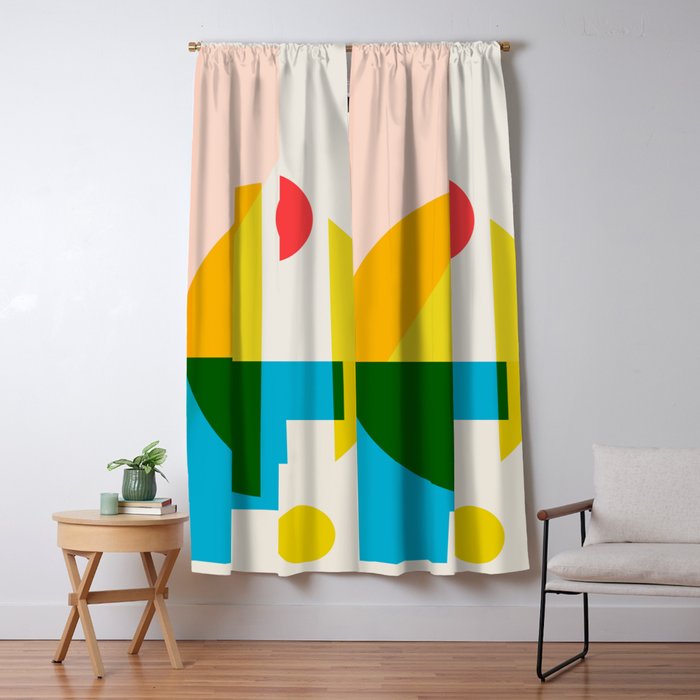 geometric abstract 8 Window Curtain Gallery Image 1