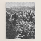 Cholla Cactus Garden (Black + White) Jigsaw Puzzle Gallery Image 1