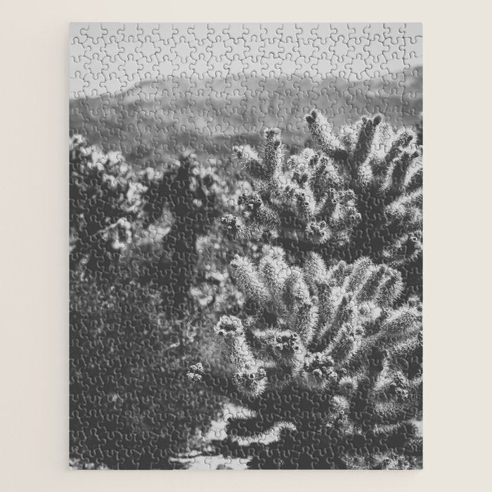 Cholla Cactus Garden (Black + White) Jigsaw Puzzle Gallery Image 1