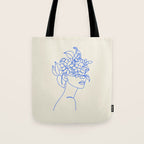 The Girl with the Flowers: Off-White Edition Tote Bag Gallery Image 1