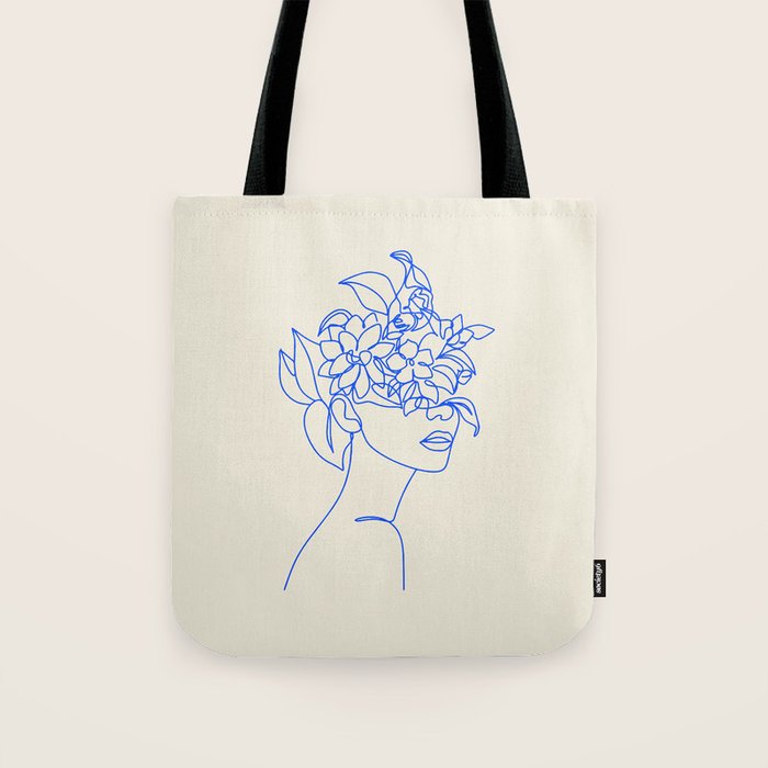 The Girl with the Flowers: Off-White Edition Tote Bag Gallery Image 1