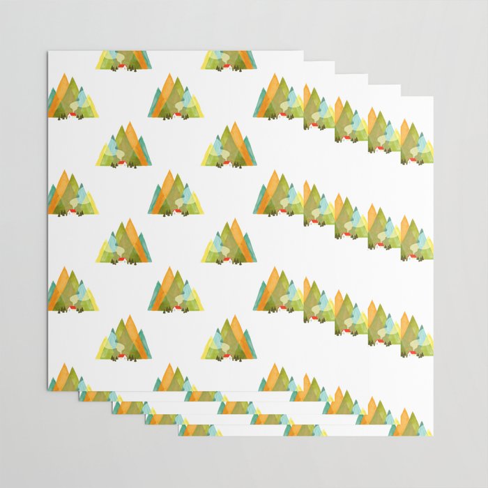 House at the foot of the mountains Wrapping Paper Gallery Image 3