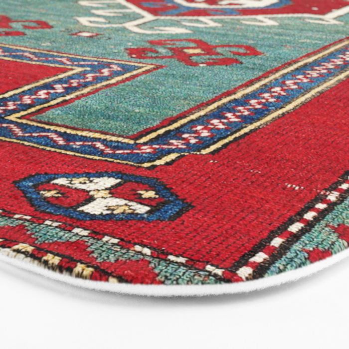 Kazak Southwest Caucasus Prayer Rug Print Bath Mat Gallery Image 3