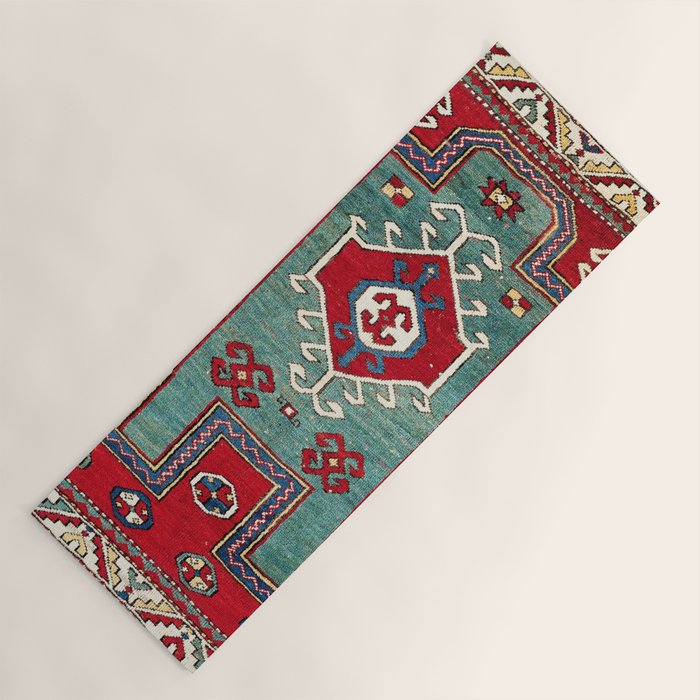 Kazak Southwest Caucasus Prayer Rug Print Yoga Mat Gallery Image 1