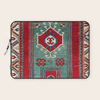 Kazak Southwest Caucasus Prayer Rug Print Laptop Sleeve Gallery Image 1