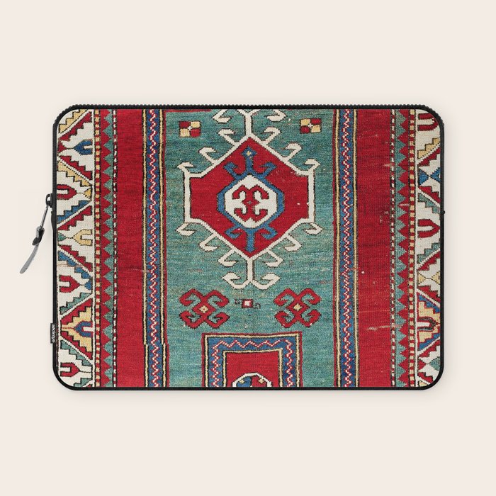 Kazak Southwest Caucasus Prayer Rug Print Laptop Sleeve Gallery Image 1