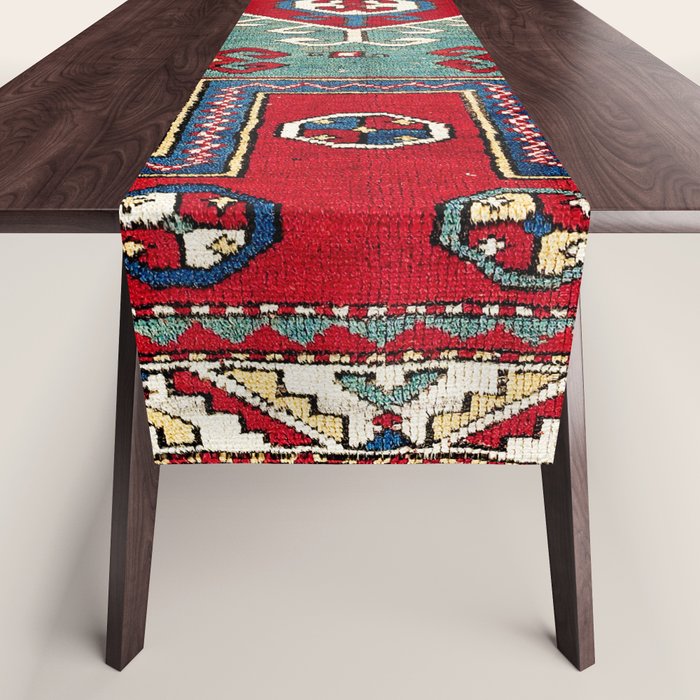 Kazak Southwest Caucasus Prayer Rug Print Table Runner Gallery Image 1