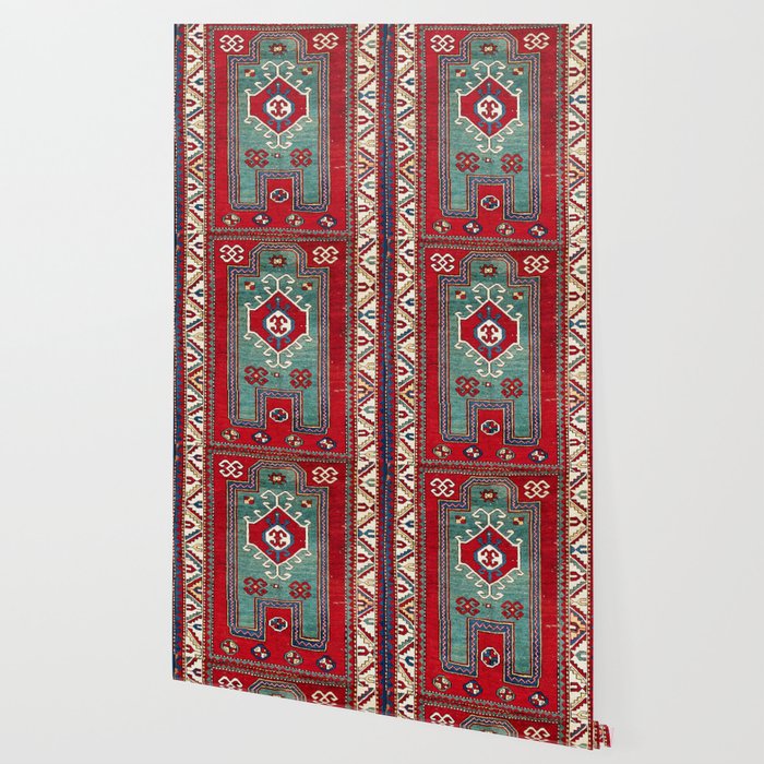 Kazak Southwest Caucasus Prayer Rug Print Wallpaper Gallery Image 2