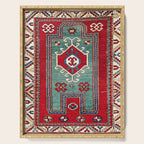 Kazak Southwest Caucasus Prayer Rug Print Serving Tray Gallery Image 1