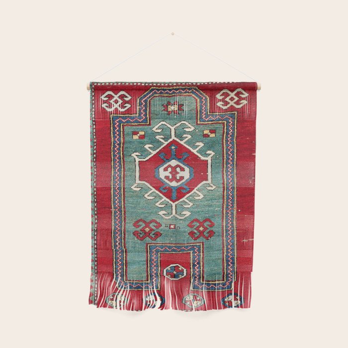 Kazak Southwest Caucasus Prayer Rug Print Wall Hanging Gallery Image 2