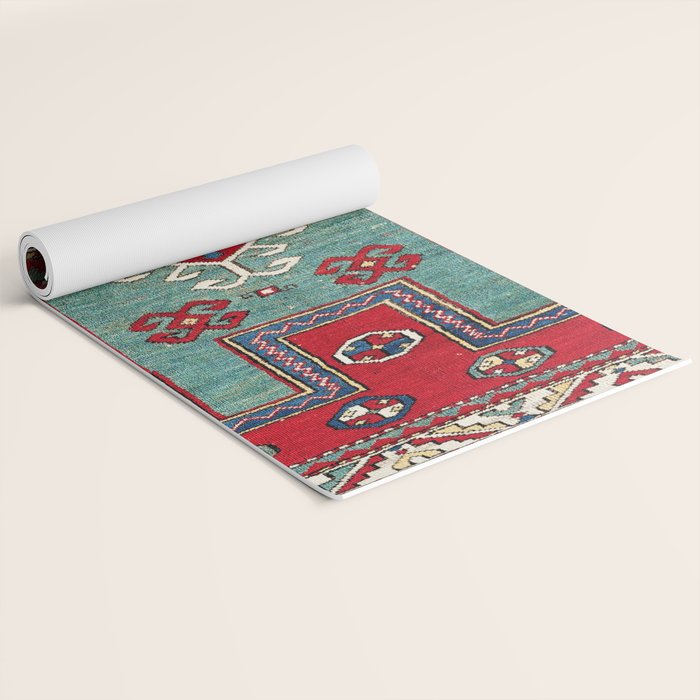 Kazak Southwest Caucasus Prayer Rug Print Yoga Mat Gallery Image 2