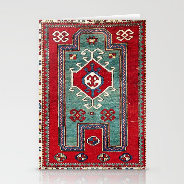 Kazak Southwest Caucasus Prayer Rug Print Stationery Card Gallery Image 2