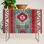 Kazak Southwest Caucasus Prayer Rug Print Credenza Gallery Image 1