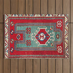 Kazak Southwest Caucasus Prayer Rug Print Outdoor Rug Gallery Image 1