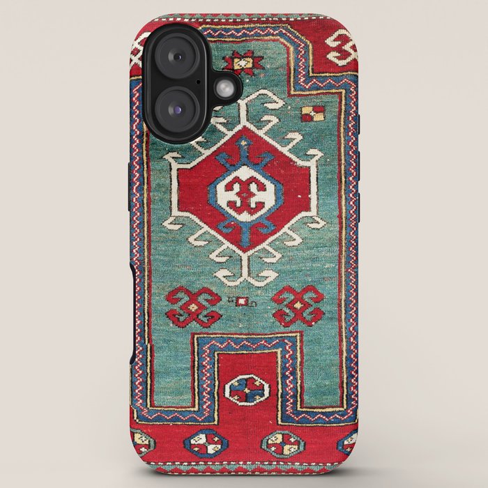Kazak Southwest Caucasus Prayer Rug Print iPhone Case Gallery Image 5