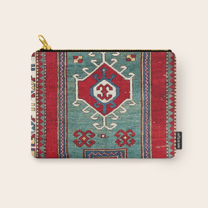 Kazak Southwest Caucasus Prayer Rug Print Carry All Pouch Gallery Image 1