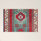 Kazak Southwest Caucasus Prayer Rug Print Welcome Mat Gallery Image 1