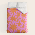 Retro pink star shape art pattern Comforter Gallery Image 6