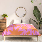 Retro pink star shape art pattern Comforter Gallery Image 3