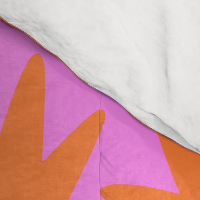 Retro pink star shape art pattern Comforter Gallery Image 4