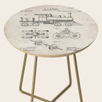 Train Locomotive Patent - Steam Train Art - Antique Side Table Gallery Image 2