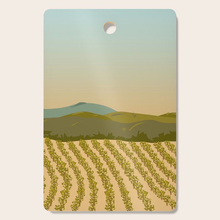 Santa Rosa, California Vineyard Cutting Board Gallery Image 1