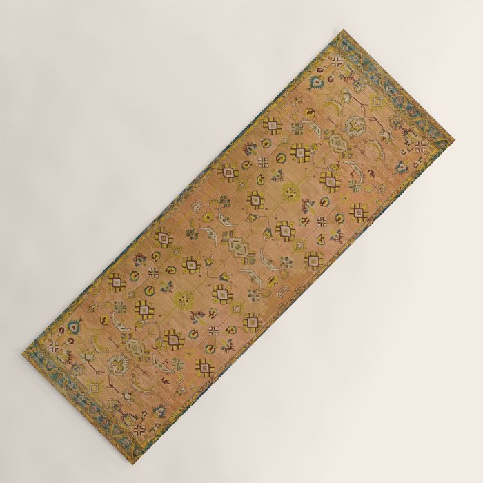 Persian Heritage Rug Design in Warm Earth Tones Yoga Mat Gallery Image 1
